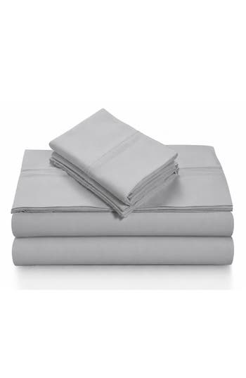Azores Home 110 Gsm Extra Deep Pocket Sheet Set In Platinum