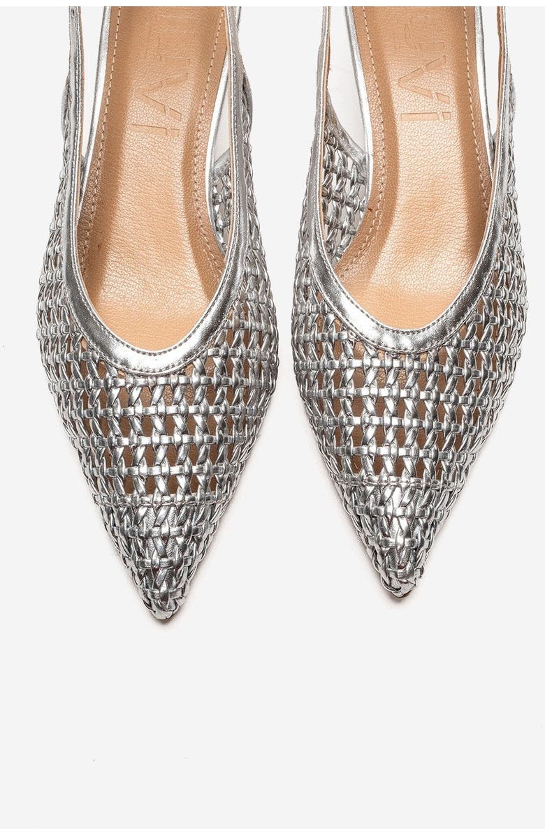 Prologue Shoes Orelis Kitten Heel Pump, Alternate, color, Silver