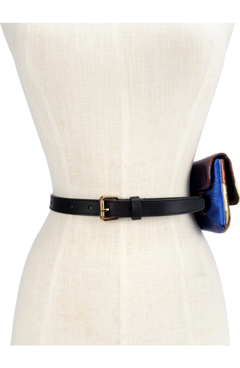 Kurt Geiger London Rainbow Leather Belt Bag, Alternate, color,