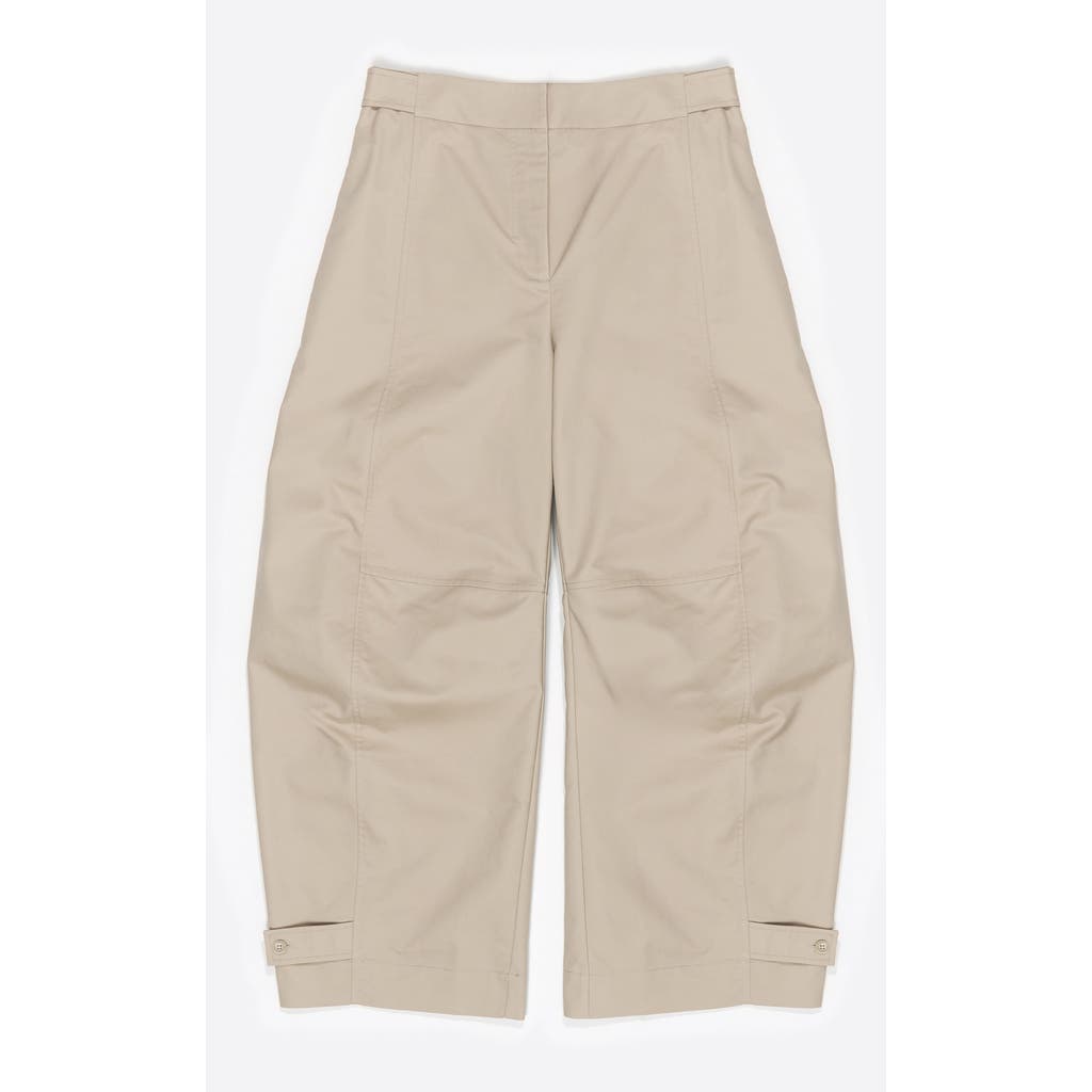 Bimba Y Lola Adjustable Barrel Leg Trousers In Gray