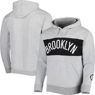 FANATICS Men's Fanatics Branded Heather Gray Brooklyn Nets Wordmark French Terry Pullover Hoodie