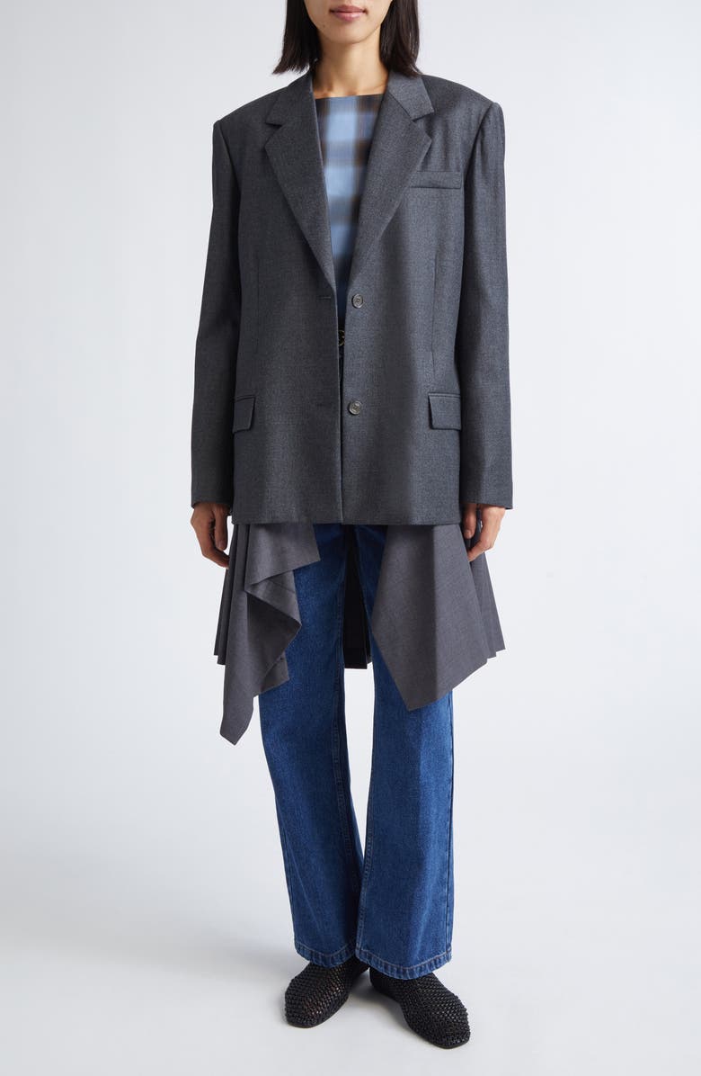 EENK Transformable Single Breasted Wool Blend Blazer, Alternate, color, Grey Wool Blend