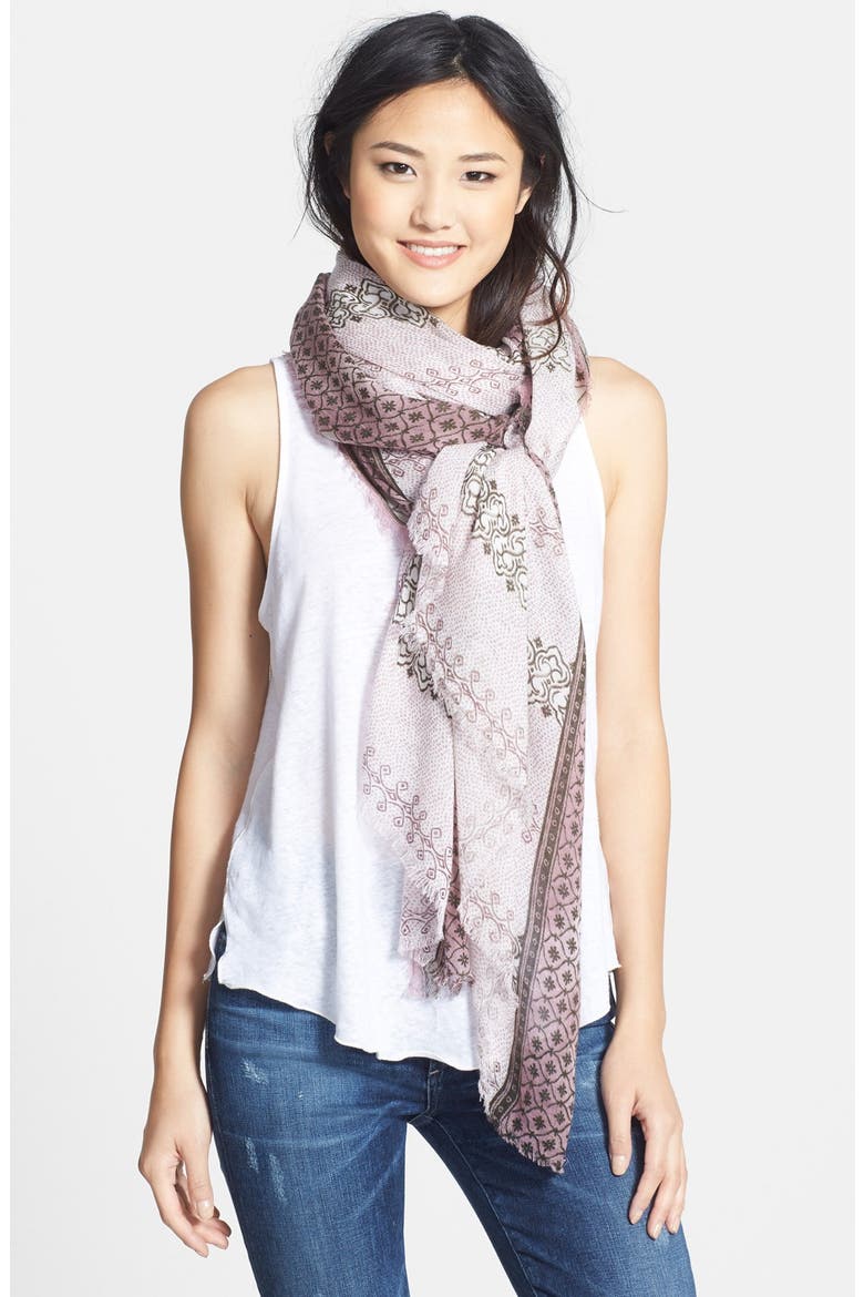 'Seaside Stripe' Scarf, Main, color, OLIVE CREAM