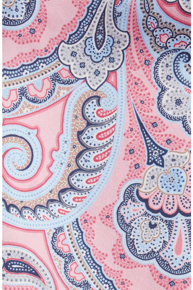 Paisley Silk Pocket Square, Alternate, color, PINK