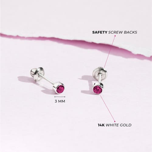 In Season Jewelry 14k Bezel Cubic Zirconia Earrings In July