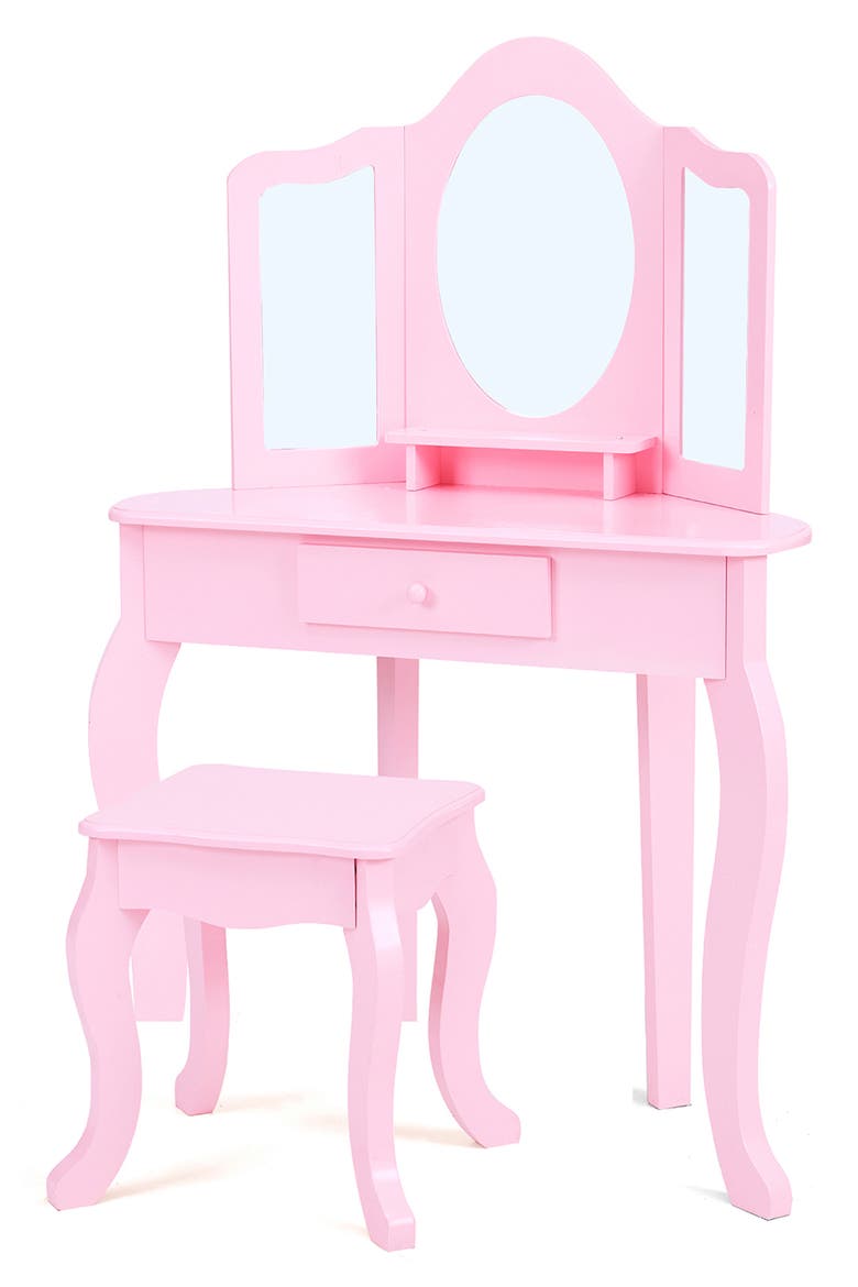 Fantasy Fields Vanity & Stool, Alternate, color, PINK