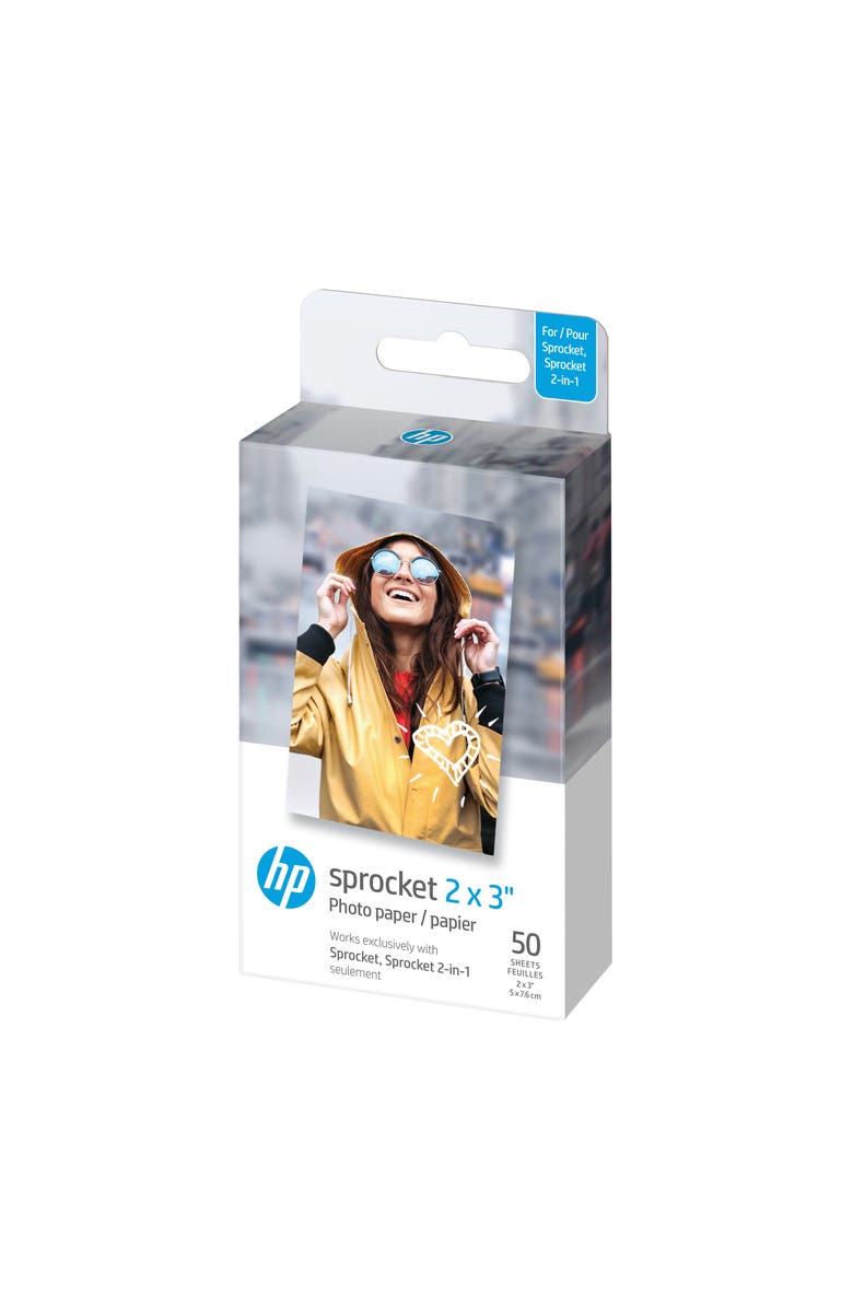 HP Sprocket Zink Photo Paper 2x3 inch, Main, color, White