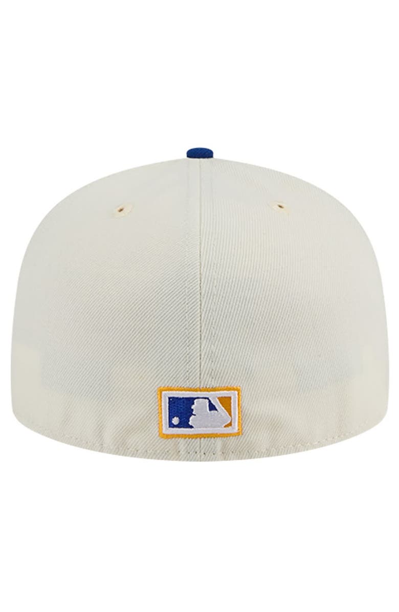 New Era Men's New Era Cream Milwaukee Brewers Cooperstown Collection Chrome 59FIFTY Fitted Hat, Alternate, color, 