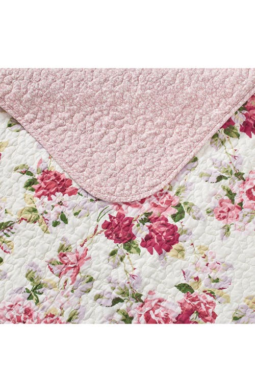 Laura Ashley Lidia Quilt & Sham Set In Multi Pink