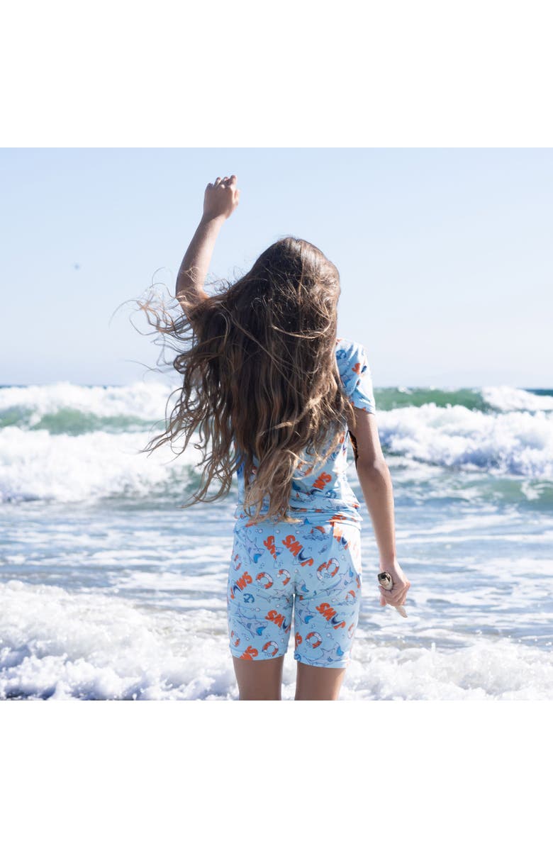 Bellabu Bear JAWS Kids 2-Piece Short Sleeve & Shorts Pajama Set, Alternate, color, Jaws