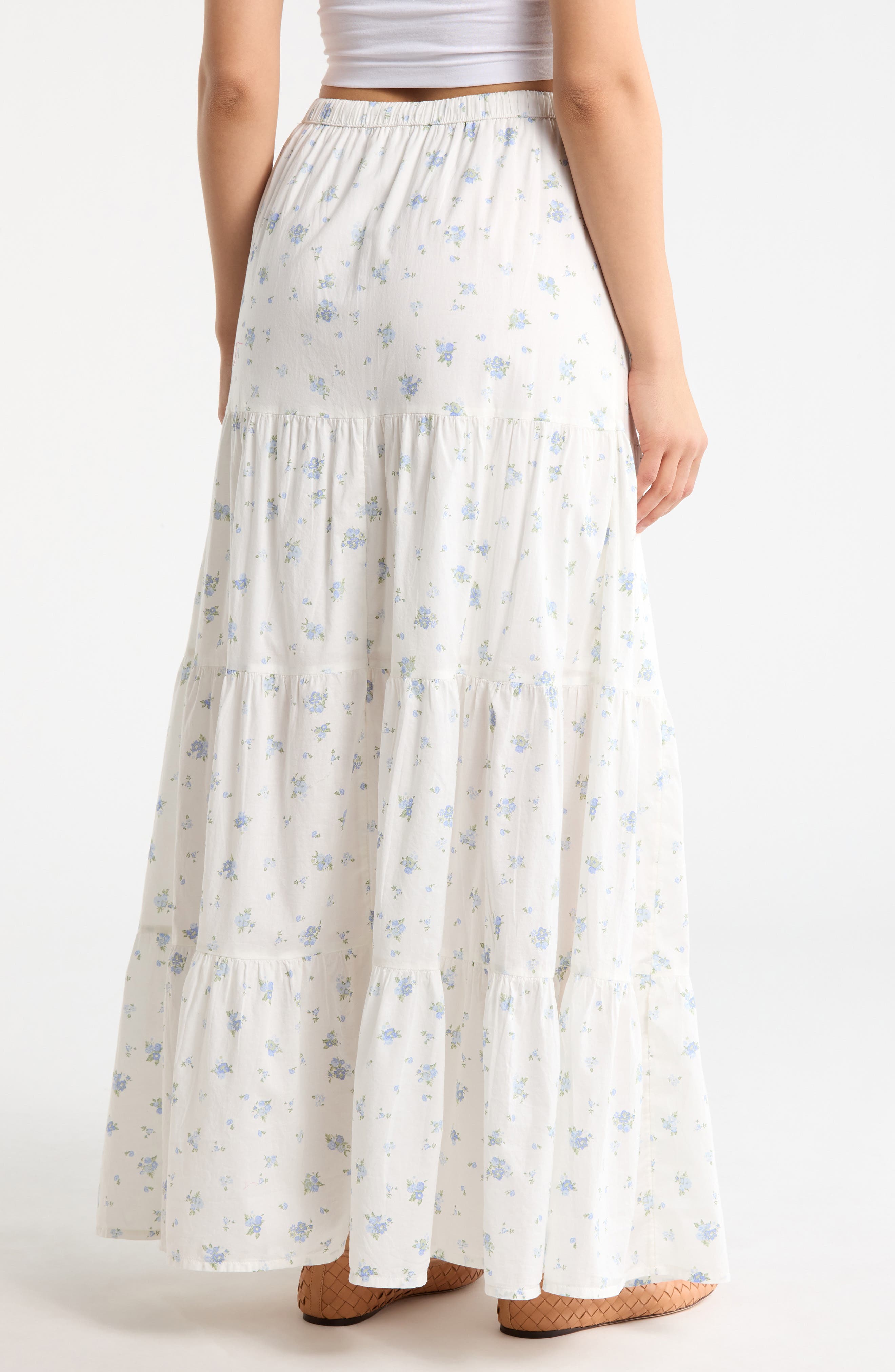 Tiered Cotton Maxi Skirt - image 4