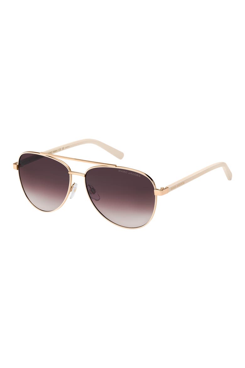 60mm Gradient Aviator Sunglasses, Alternate, color, 0VVP-HA
