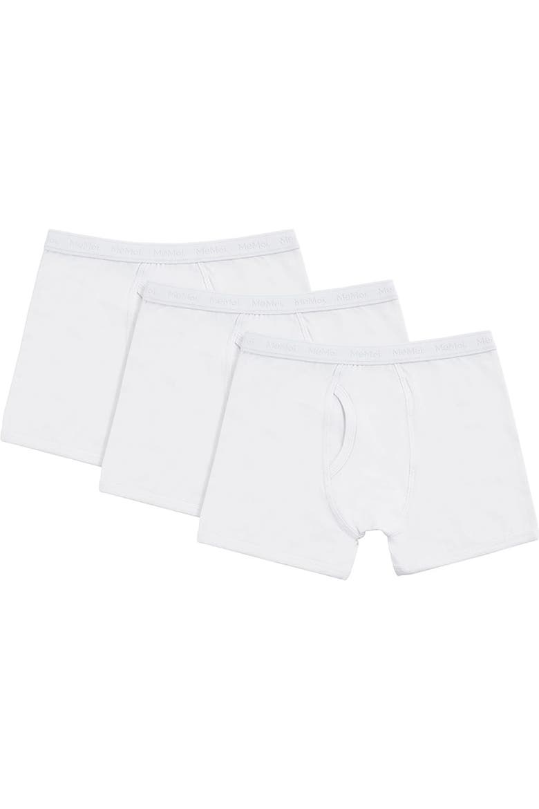Kid's 3 Pair Pack Boxer Briefs, Main, color, White White White