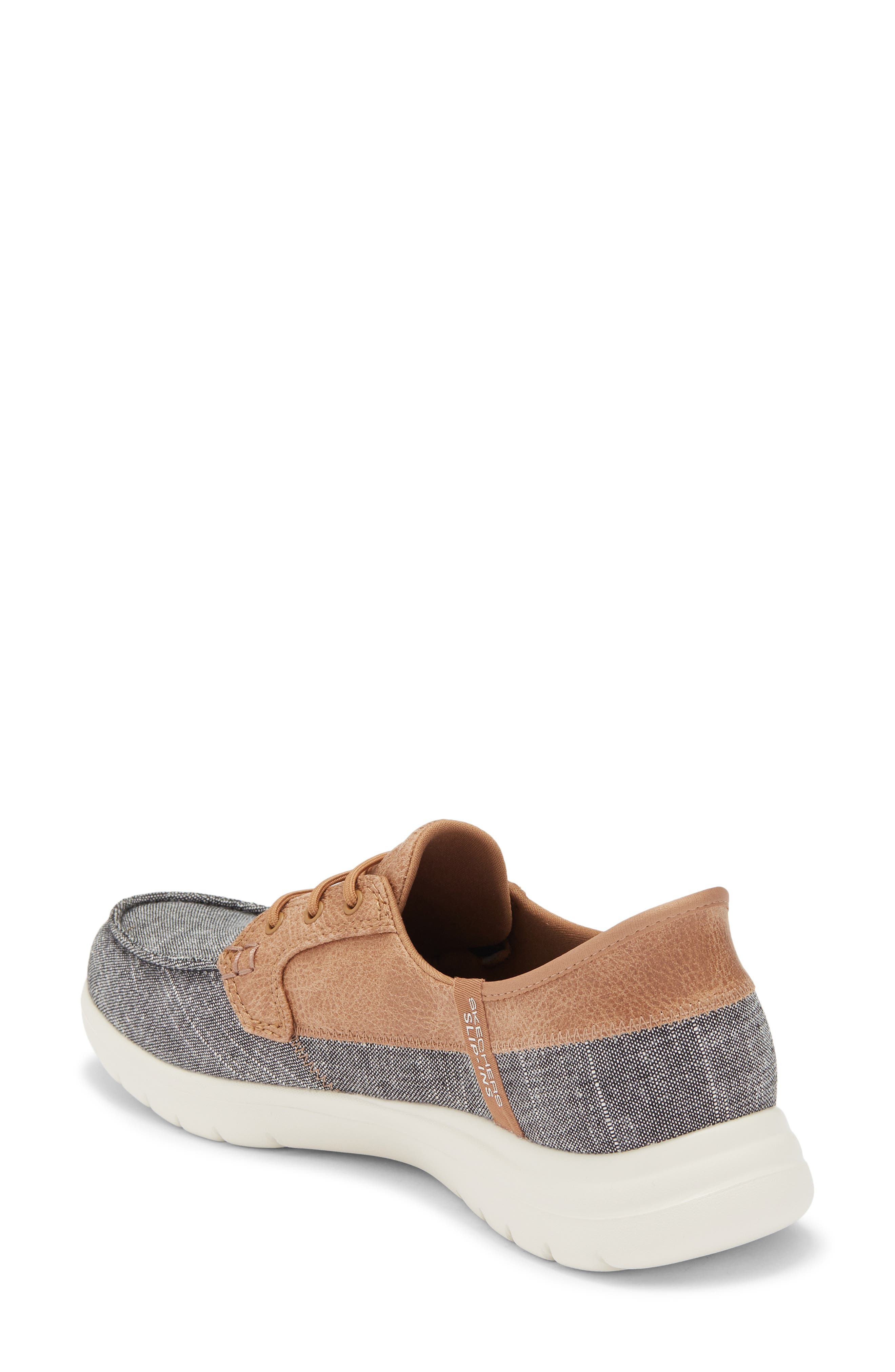 SKECHERS Slip-Ins<sup>®</sup> On The Go Boat Shoe, Alternate, color, Grey/ Brown