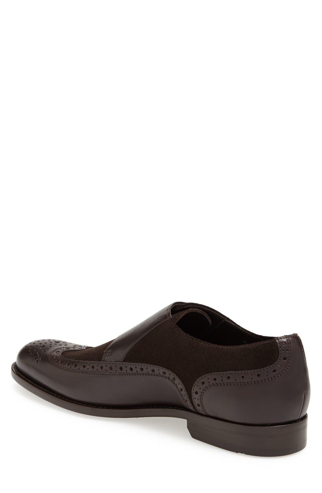 BOSS HUGO BOSS 'Brandeno' Double Monk Strap Shoe, Alternate, color, DARK BROWN