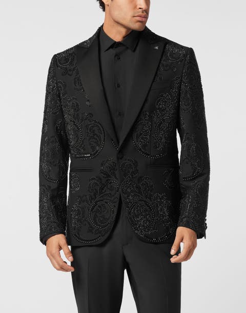 Wool Blazer Lord Fit Studs &Amp; Stones Stones Men