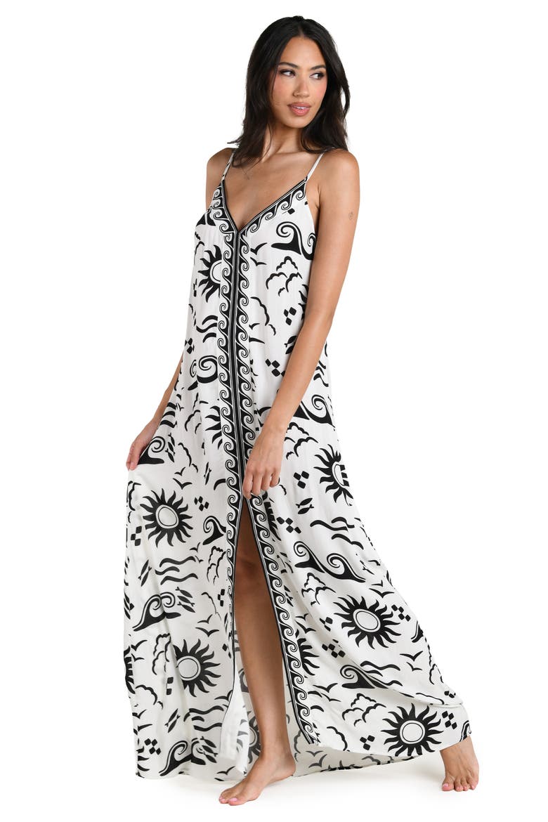 Waves of Rio Maxi Dress, Alternate, color, IVORY