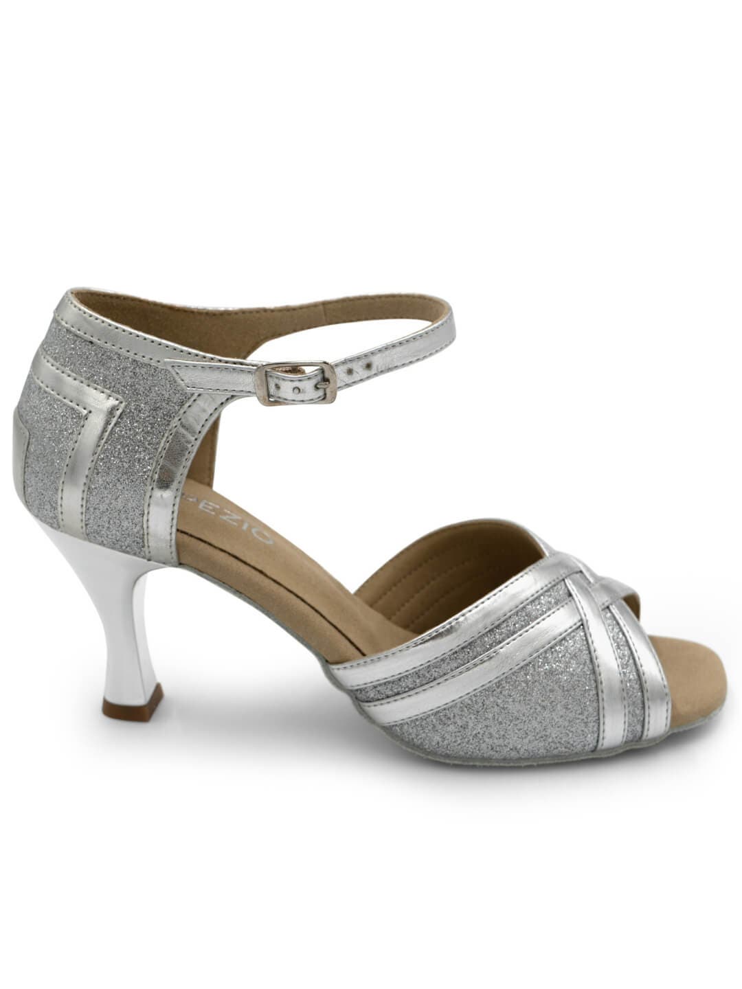 Elisa 2.5 inch Ballroom Shoe, Alternate, color, silver