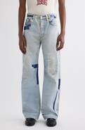 Acne Studios 2021 Trompe l'Oeil Tape Loose Fit Wide Leg Jeans