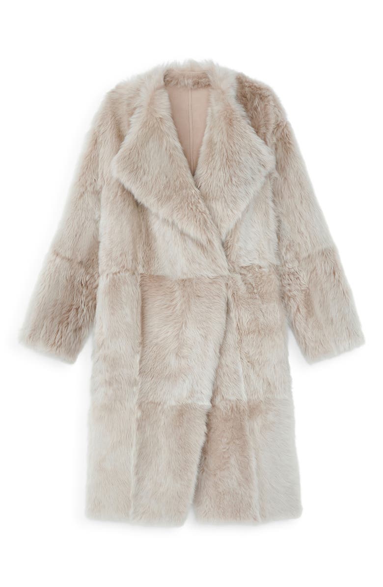 Lafayette 148 New York Reversible Genuine Shearling Coat, Alternate, color,