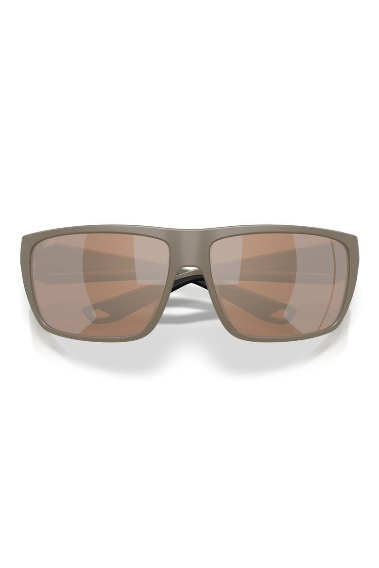 Fly Line 64mm Polarized Oversized Rectangular Lenses, Alternate, color, SAND / COPPER SILVER