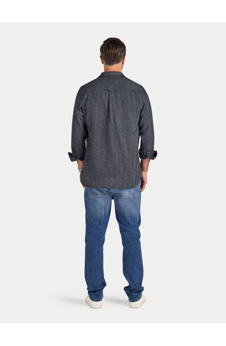 Raging Bull Long Sleeve Brushed Herringbone Shirt, Alternate, color, Charcoal