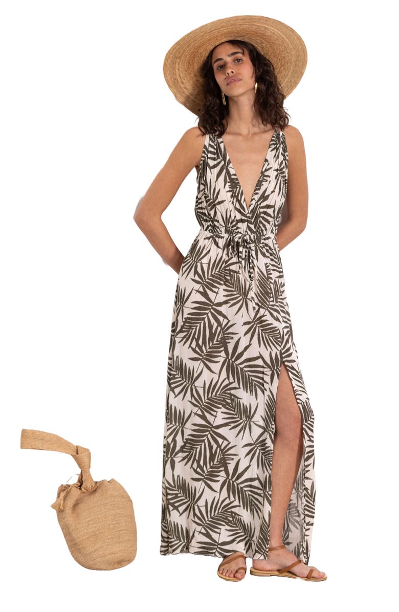 Gottex Beach Life Resort Swim Cover Up Maxi Dress, Main, color,