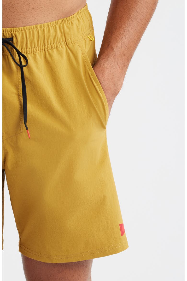 All-Purpose Cordura® Water Repellent Hybrid Shorts, Alternate, color, MUSTARD