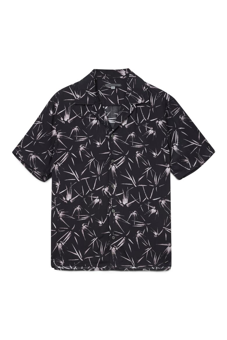 Dan Print Modal Camp Shirt, Alternate, color, BLACK