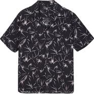 John Varvatos Dan Print Modal Camp Shirt
