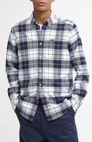 Barbour Kyeloch Tailored Fit Plaid Cotton Button-Down Shirt