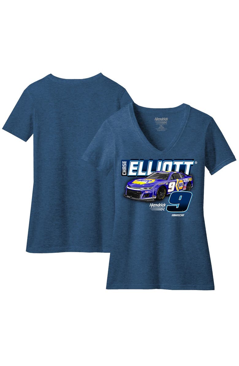 HENDRICK MOTORSPORTS TEAM COLLECTION Women's Hendrick Motorsports Team Collection Royal Chase Elliott V-Neck T-Shirt, Alternate, color, 