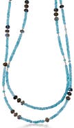 SAMUEL B. Beaded Labradorite & Chalcedony Layered Necklace