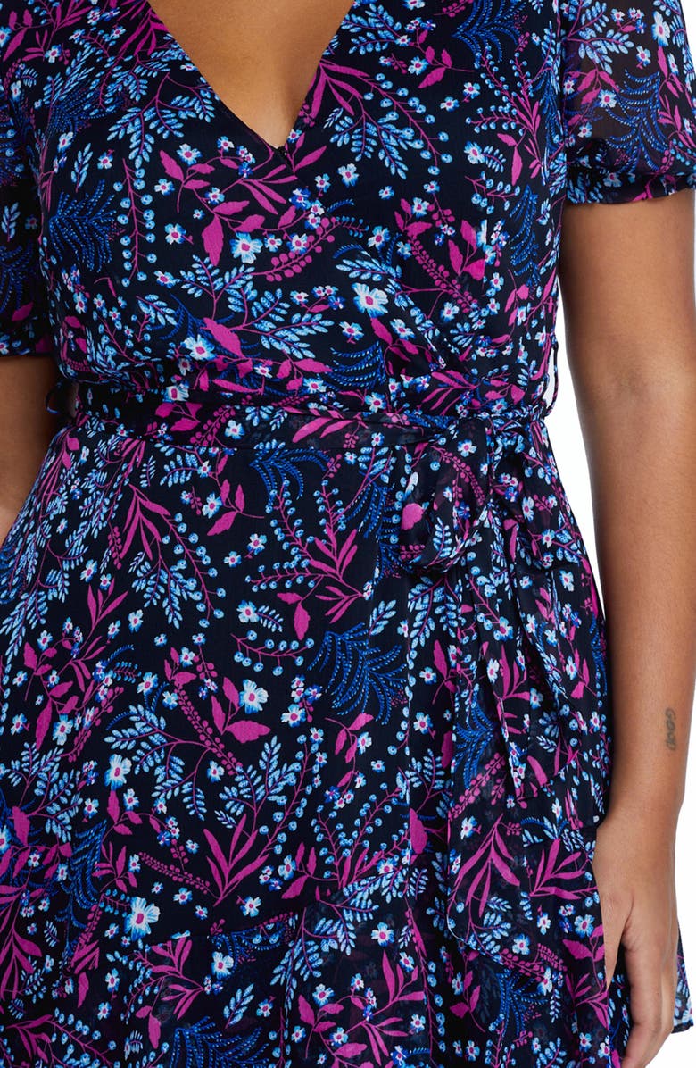 Estelle Garland Floral Handkerchief Hem Dress, Alternate, color,