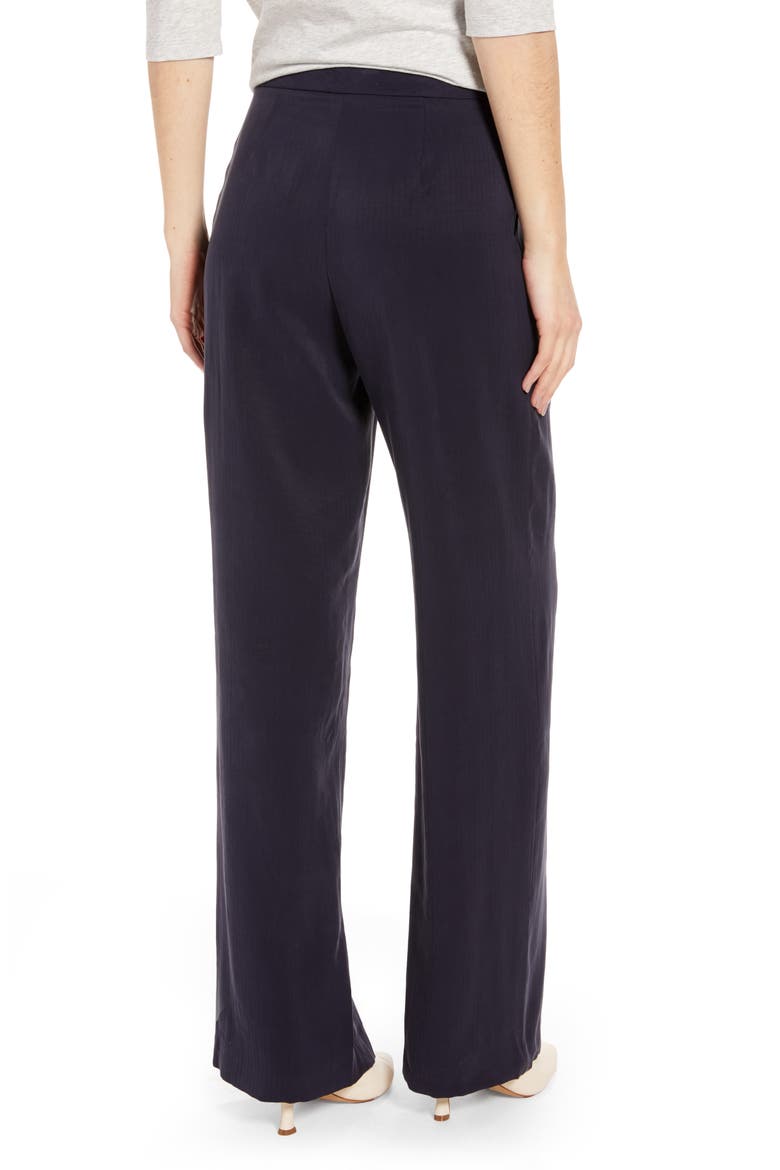 Tonal Stripe Relaxed Slacks (Nordstrom Exclusive), Alternate, color, NAVY NIGHT