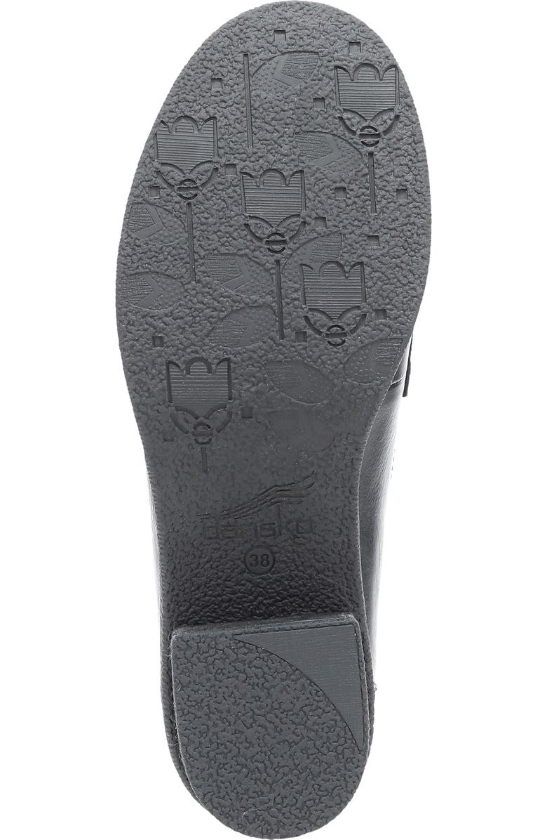 Dansko Danica Waterproof Penny Loafer Pump, Alternate, color, Black Waterproof Burnished