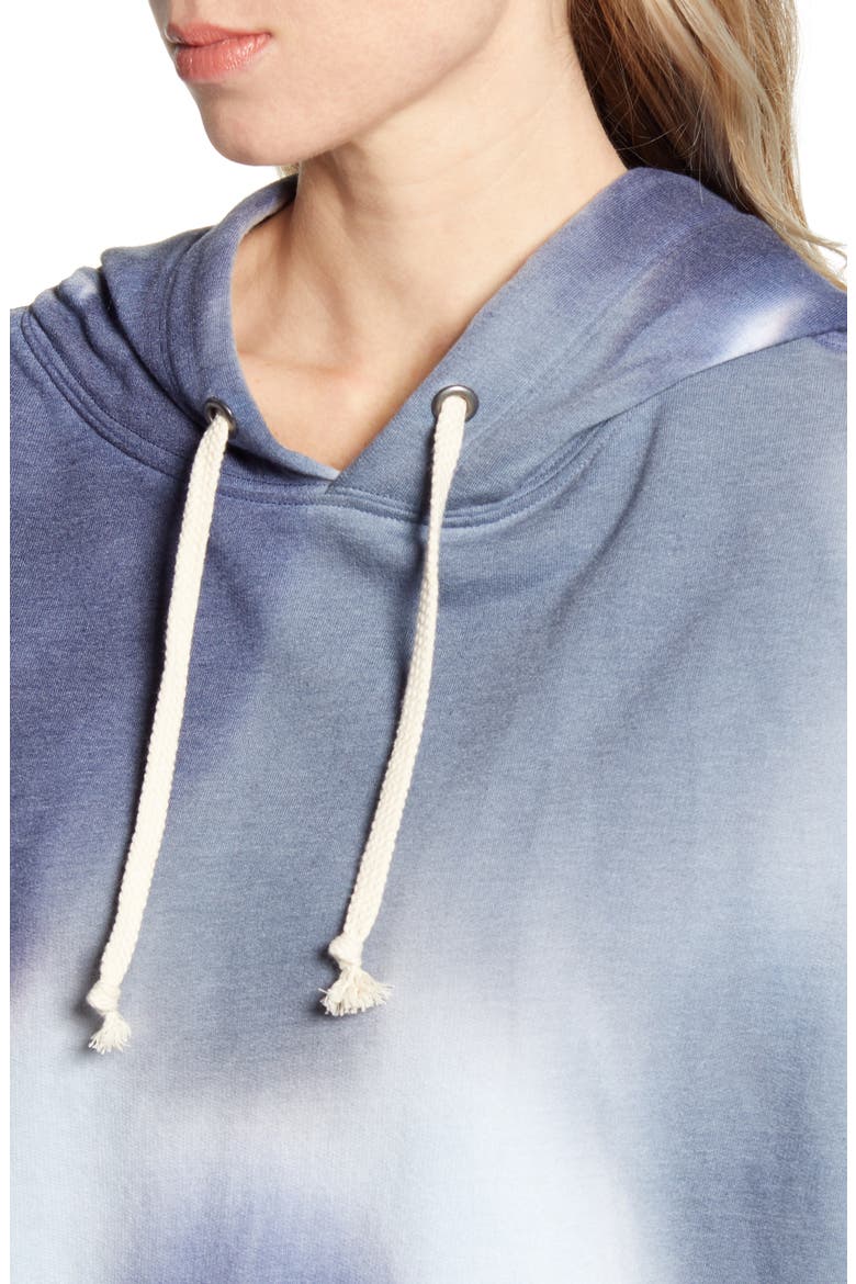 Tie Dye Hooded Sweatshirt, Alternate, color, NAVY- BLUE COMBO