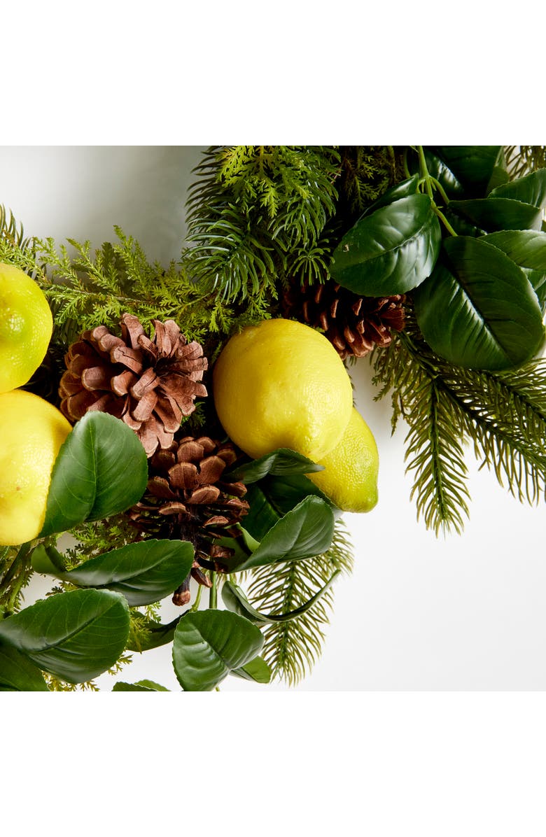 Napa Home & Garden Lemon & Mixed Botanicals Wreath 26", Alternate, color, 