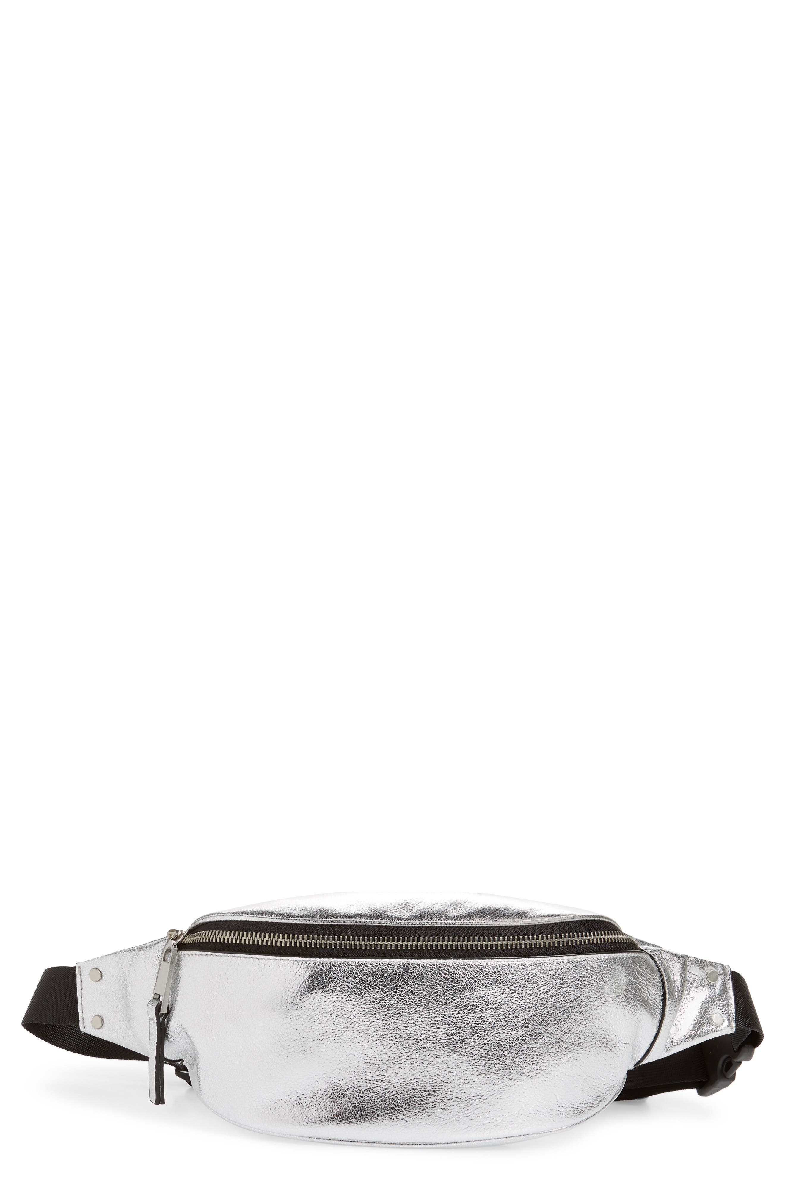 Treasure & Bond Mason Metallic Leather Belt Bag, Main, color, 
