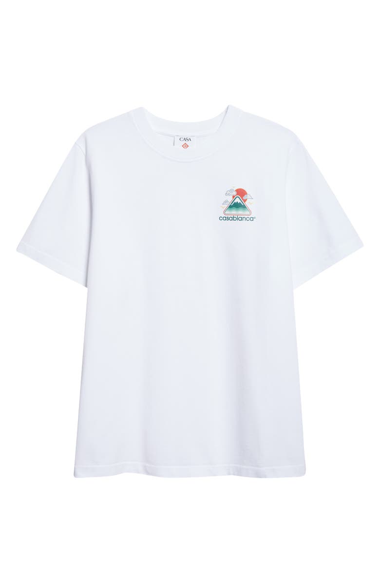 Casablanca Montagne Ondulee Graphic T-Shirt, Alternate, color, White Jersey Montagne