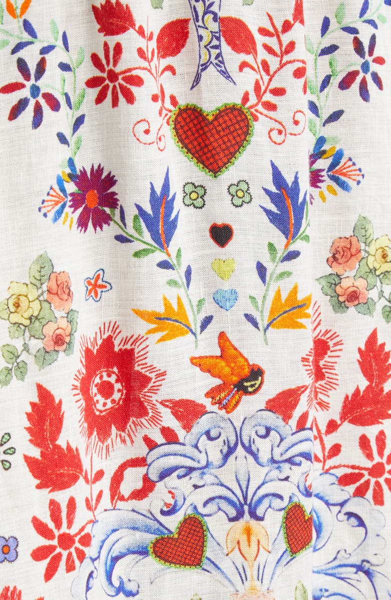 Camilla Tiered Ruffle Linen Maxi Dress, Alternate, color, 