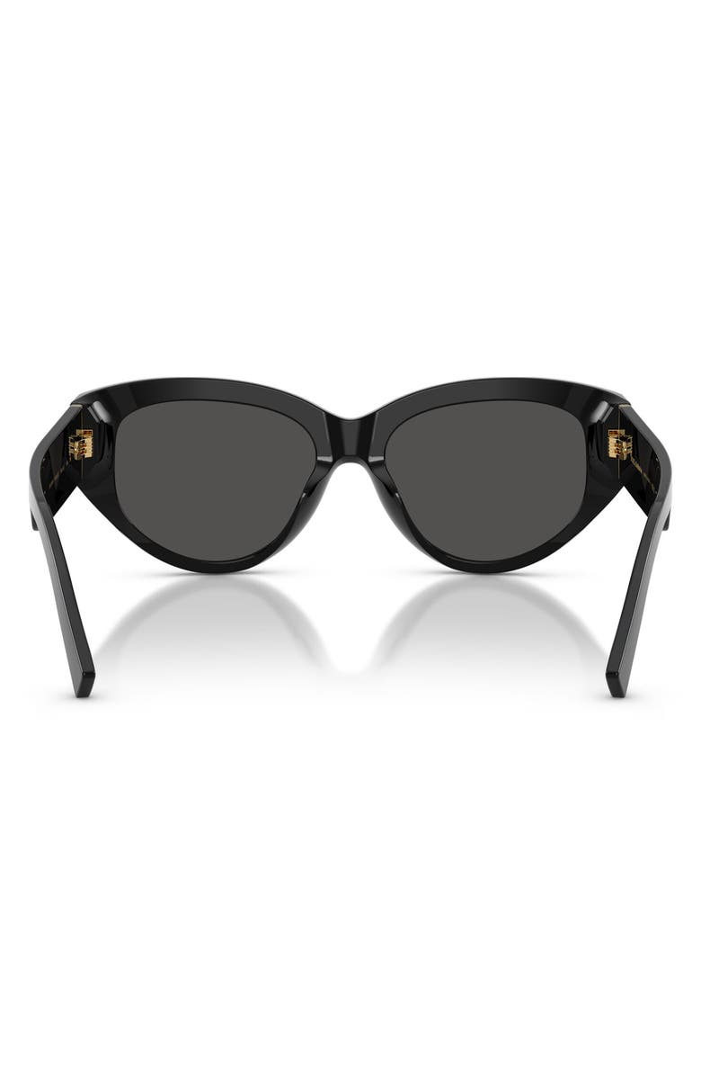 Dolce&Gabbana 55mm Cat Eye Sunglasses, Alternate, color, Black / Dark Grey
