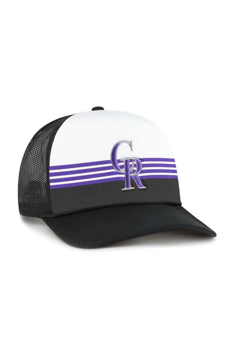 '47 Men's '47 Black Colorado Rockies Lift Off Foam Front Mesh Trucker Adjustable Hat, Alternate, color, Black
