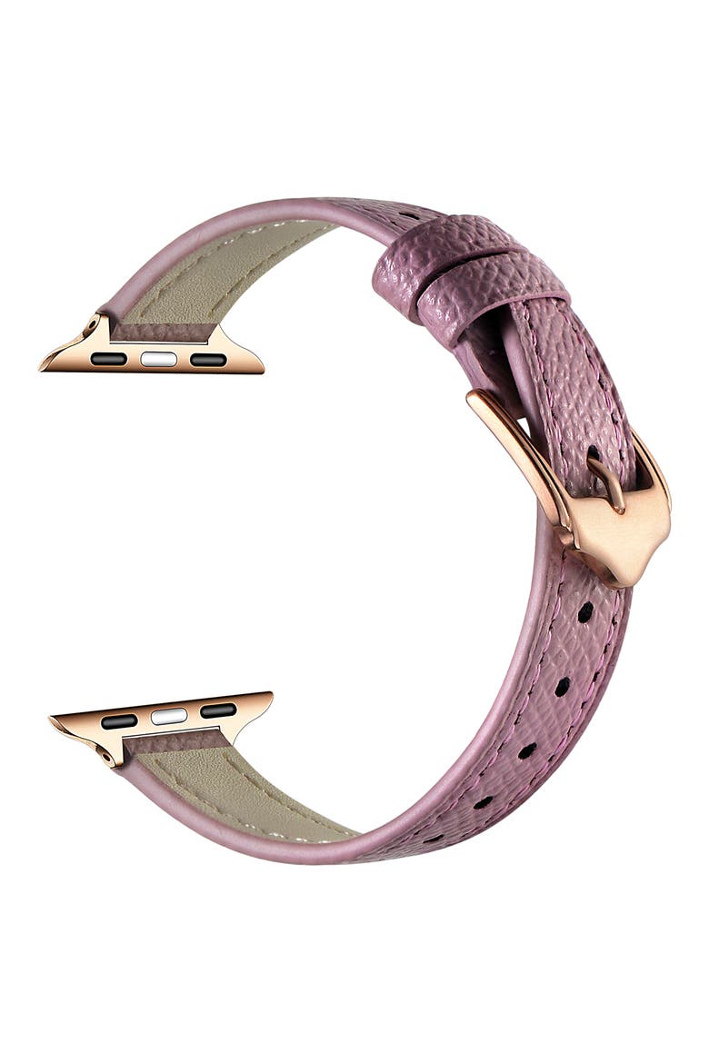 Cleo Skinny Leather Apple Watch® Watchband, Alternate, color, LIGHT PURPLE