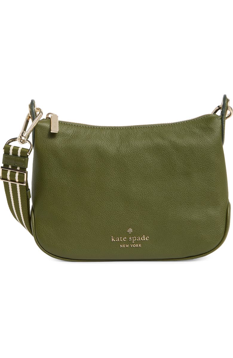 Kate Spade New York pebbled leather crossbody bag, Main, color, Enchanted Green