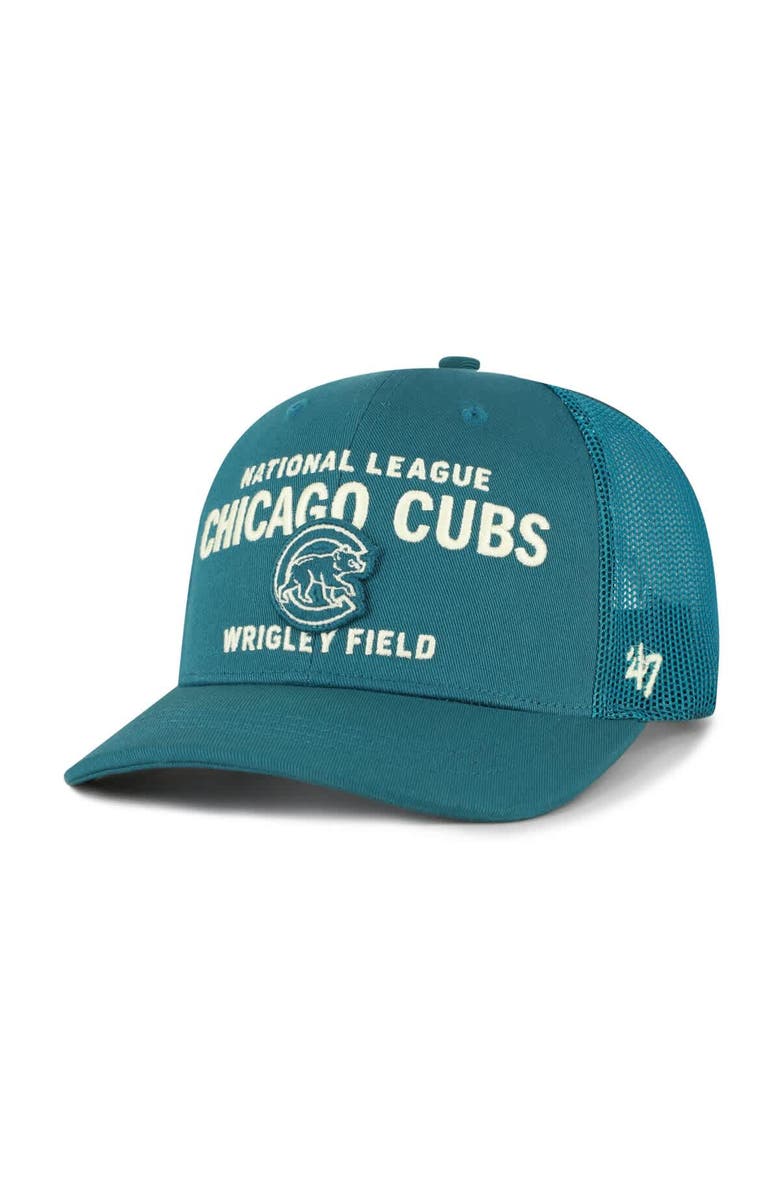 '47 Men's '47 Teal Chicago Cubs Contemporary Hitch Adjustable Trucker Hat, Main, color, Teal