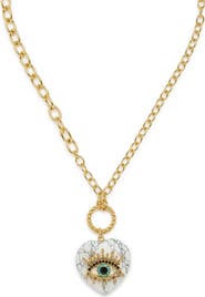 Kurt Geiger London Evil Eye Heart Pendant Necklace
