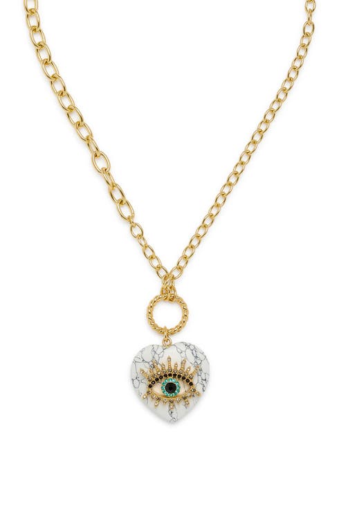 KURT GEIGER KURT GEIGER LONDON EVIL EYE HEART PENDANT NECKLACE