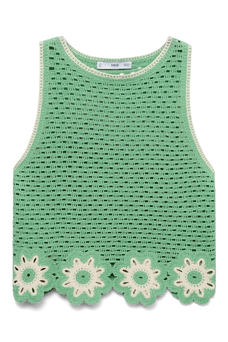 Floral Scallop Crochet Tank, Alternate, color, PASTEL GREEN