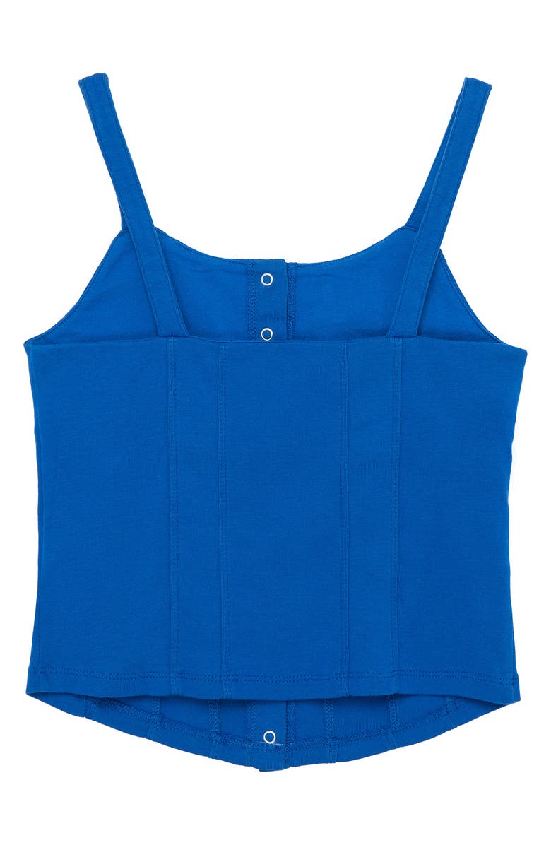 Truce Kids' Snap Front Crop Cotton Camisole, Alternate, color, Blue